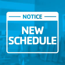 New Schedule 7/6/2020